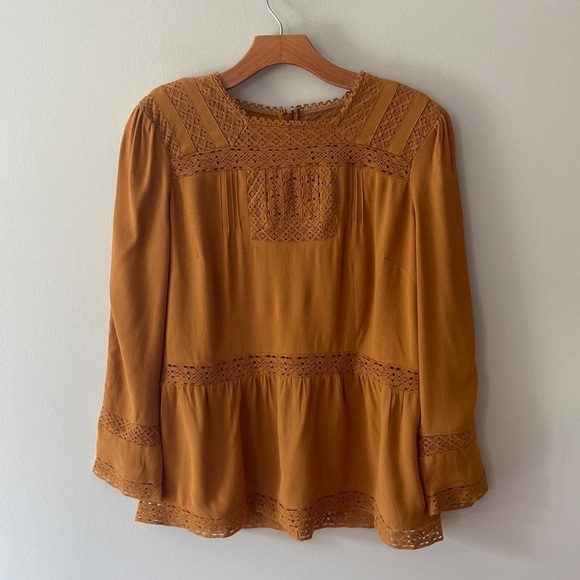 Point Sur Lacey Top Marled Mushroom Gold Size 10 - Picture 2 of 16